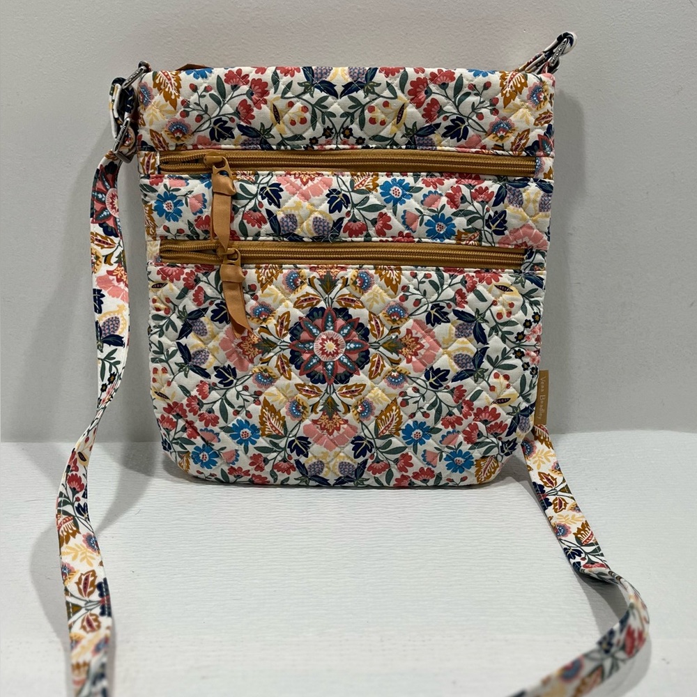 Vera Bradley Triple Zip Crossbody Enchanted Mandala.  NWOT